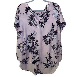Torrid Georgette Floral Hi Lo Blouse Pink Size 1 (14-16)